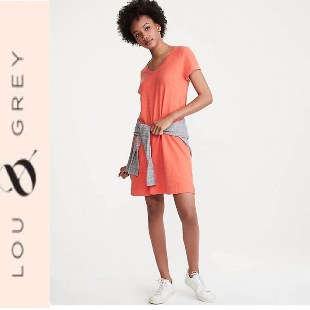 NWT LOU & GREY CUFFED TEE DRESS S